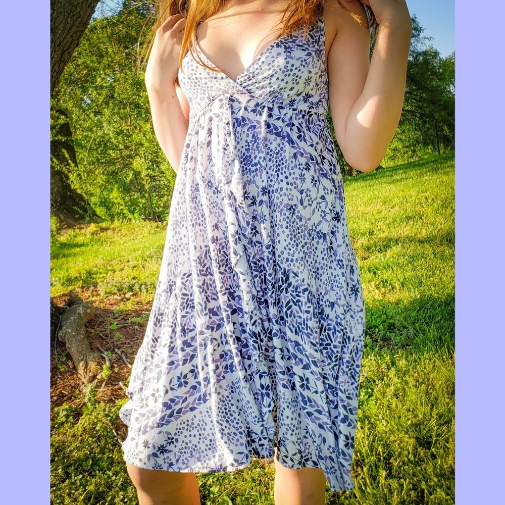 **Banana Republic** Purple Floral Dress - Size S